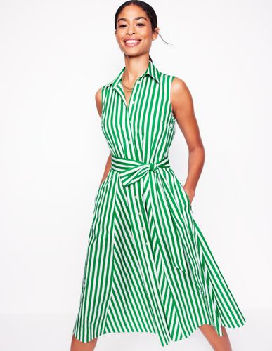 Robe-chemise Amy sans manches-Rayé émeraude profond - Boden - Modalova