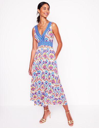 Robe longue Olympia en jersey-Multi, motif Ornamental Floral - Boden - Modalova