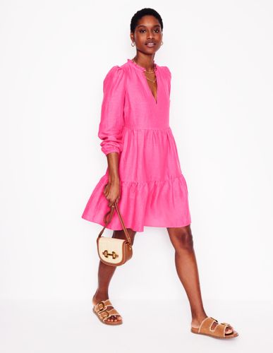 Robe courte Esme en lin-Rose pivoine - Boden - Modalova