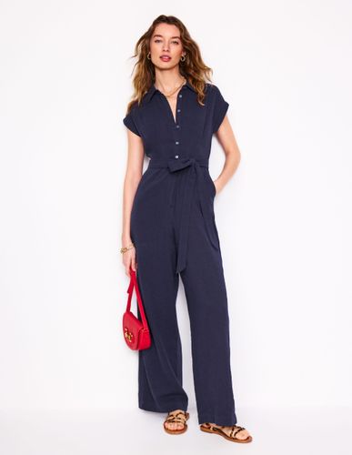 Combinaison Colette double-étoffe-Bleu Marine - Boden - Modalova