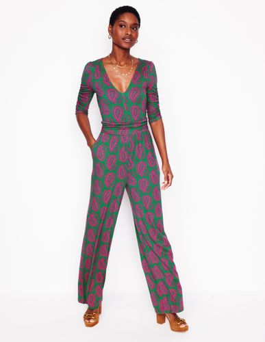 COMBINAISON À TAILLE FRONCÉE-Vert, Motif Paisley Heart - Boden - Modalova