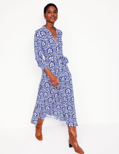 Robe-chemise Marcia en jersey-Bleu vif, motif Elaborate Stamp - Boden - Modalova
