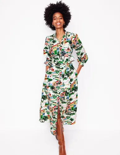Robe-chemise Clara en coton-Multi, motif Painted Village - Boden - Modalova