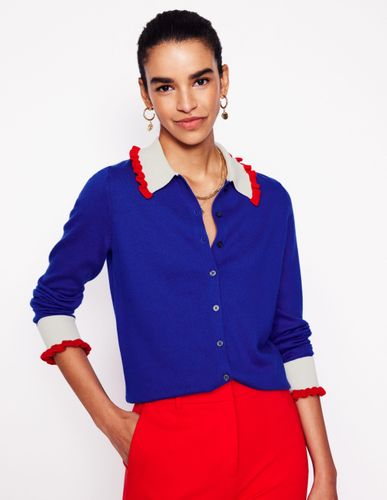 Gilet volanté en coton mélangé- vif - Boden - Modalova