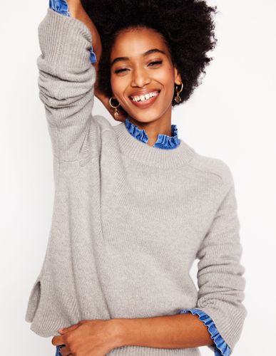 Pull manches larges en cachemire-Gris agate - Boden - Modalova