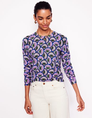 Pull col rond Emilia en coton-Rose lavande tendre, motif Daisy Arc - Boden - Modalova