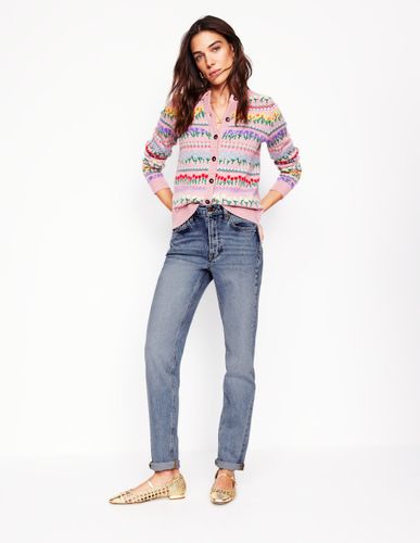 Jean girlfriend-Blanc/Cerf - Boden - Modalova