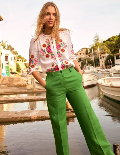 Pantalon Westbourne en lin- paradis - Boden - Modalova
