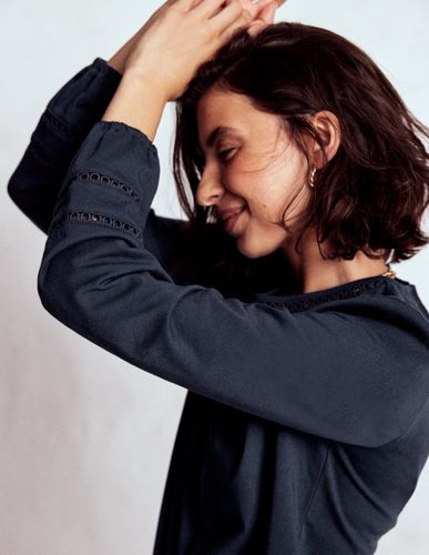 Top Flo à détails dentelle-Bleu marine - Boden - Modalova