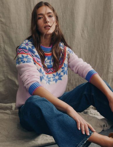 Pull Eleanor à motif jacquard-Rose reine-des-prés - Boden - Modalova