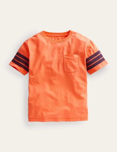 T-shirt à rayures contrastantes-Orange fluo - Boden - Modalova
