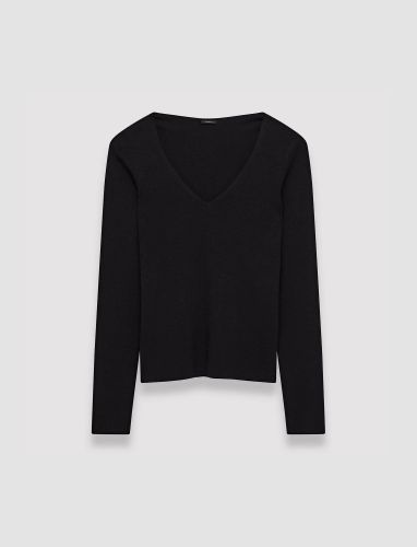 Silk Stretch V Neck Top - L - Joseph - Modalova