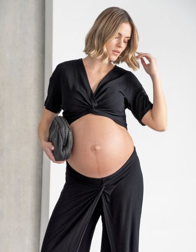 Cropped Knotted Maternity Top - Seraphine - Modalova