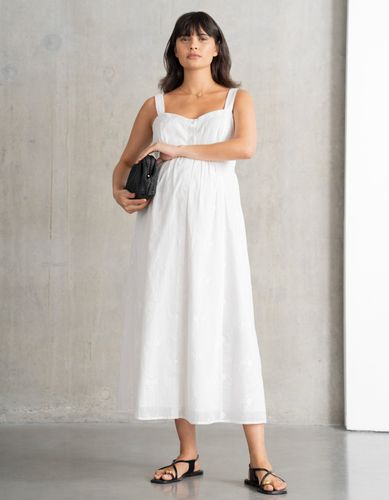 Embroidered Button-Down Midi Maternity + Nursing Dress - Seraphine - Modalova