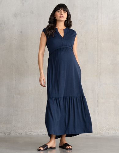 Notched Neck Jersey Maternity + Nursing Midi Dress - Seraphine - Modalova