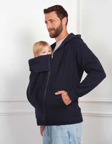 Sweat à capuche de portage, bleu marine - Seraphine - Modalova