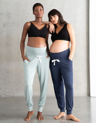 Lot de deux Pantalon de repos de maternité - Marine et sauge - Seraphine - Modalova