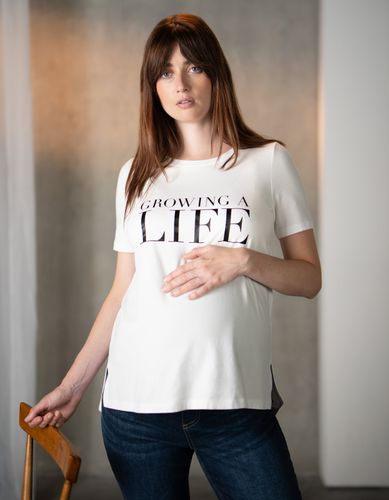 Jersey Short Sleeve Slogan Maternity T-Shirt - Seraphine - Modalova