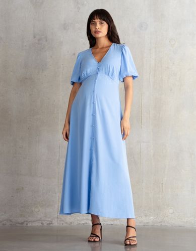 Robe grossesse et allaitement boutonnée à col en V - Seraphine - Modalova