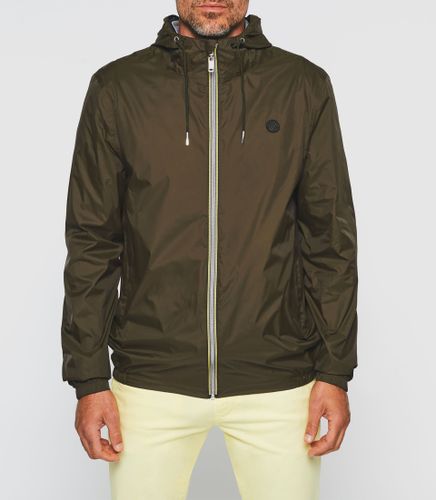 Blouson a capuche reversible NOIR_KAKI - IZAC - Modalova