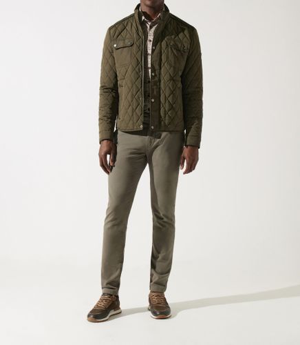 Blouson surchemise à col montant matelassé kaki MACEO - IZAC - Modalova