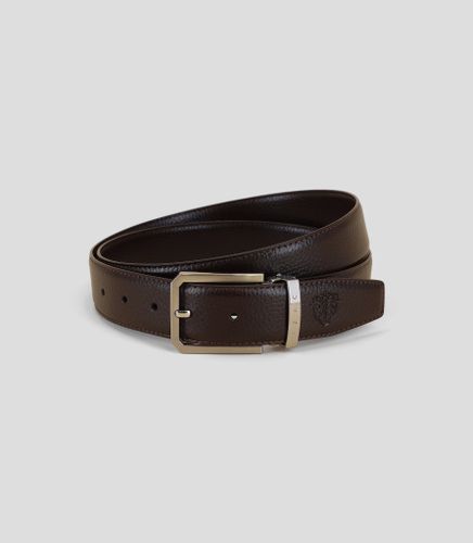 Ceinture avec boucle réversible en cuir - IZAC - Modalova