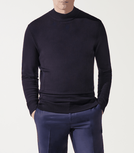 IZAC - Pull col rond rayé marine - IZAC - Modalova
