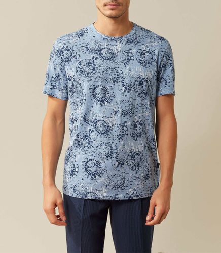 T-shirt col rond imprimé ciel ''Xavier'' - IZAC - Modalova
