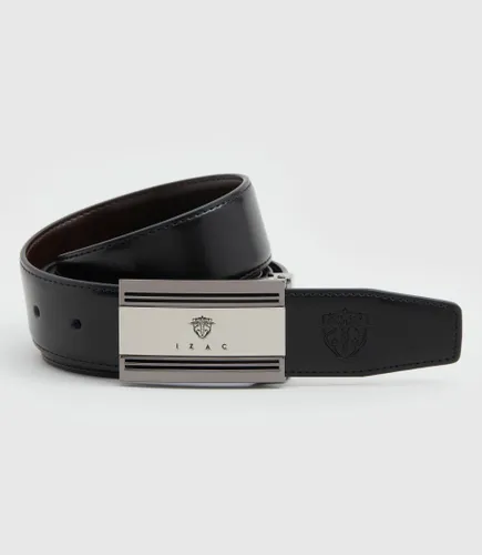 Ceinture en cuir plaque rayée ''Voyage'' - IZAC - Modalova