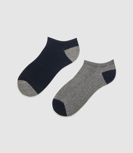Chaussettes courtes marine et anthracite ''Qabre'' - IZAC - Modalova