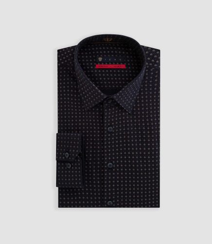 Chemise imprimée micro motifs marine BAYARDOUT - IZAC - Modalova