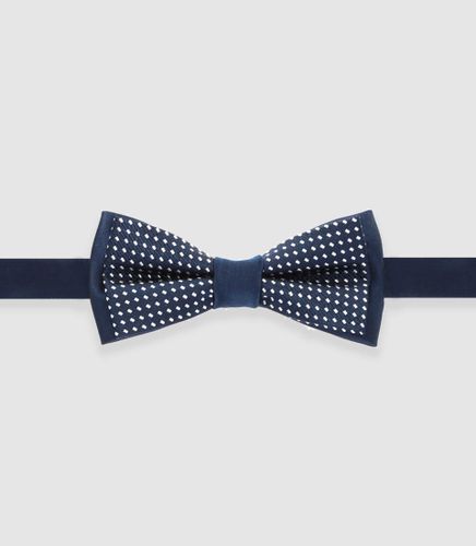 Nœud papillon double en soie marine NPUNIQUE - IZAC - Modalova
