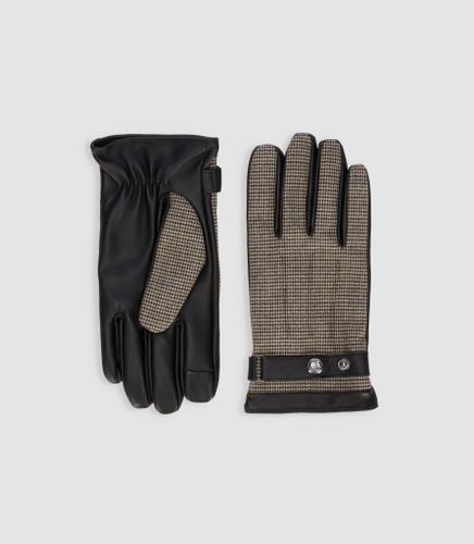 Gants bi-matière en cuir UMBERTO - IZAC - Modalova