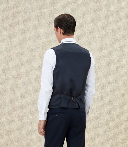 Gilet en flanelle marine ''Queloge'' - IZAC - Modalova