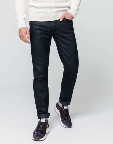 IZAC - Jean slim enduit marine - Izac - Modalova