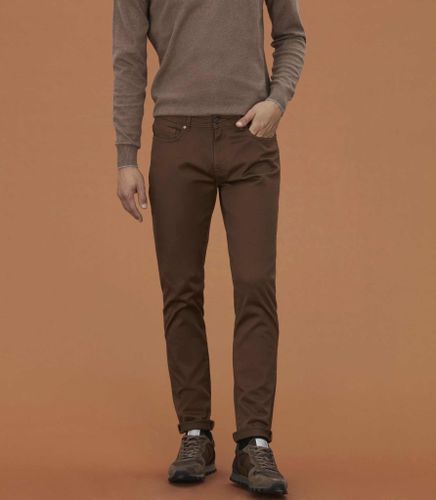 Jean Hydroless stretch camel ''Rio'' - IZAC - Modalova