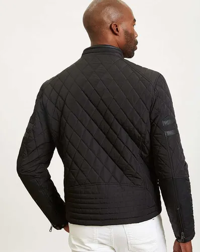IZAC - BLOUSON MATELASSÉ NOIR - Izac - Modalova