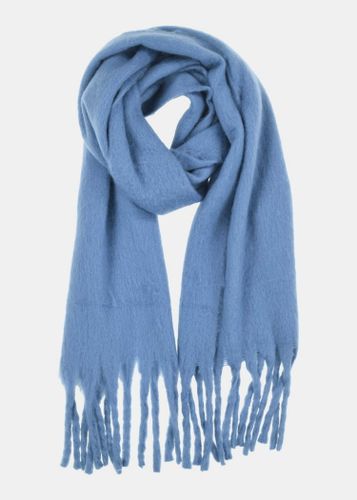 Étole unie bleue à franges - La Fée Maraboutée - Modalova