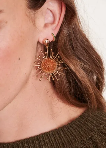 Boucles d'oreilles pampille soleil - La Fée Maraboutée - Modalova