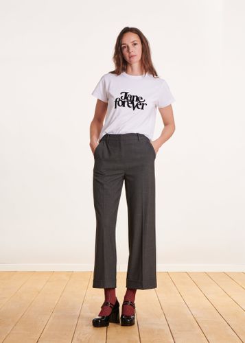 Pantalon gris foncé 7/8ème droit et large - La Fée Maraboutée - Modalova