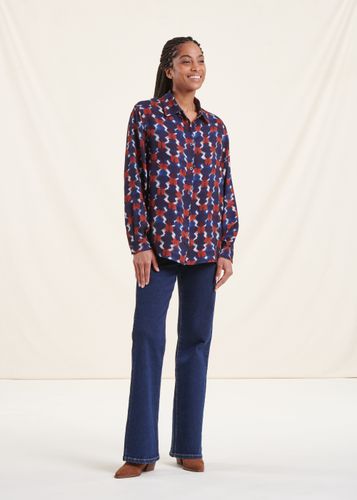 Chemise ample à imprimé bleu et rouge - La Fée Maraboutée - Modalova