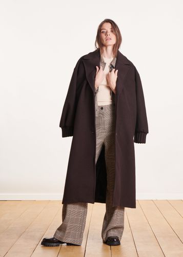 Manteau long marron oversize - La Fée Maraboutée - Modalova