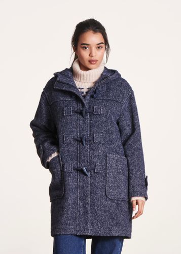 Manteau bleu marine dufflecoat en laine - La Fée Maraboutée - Modalova