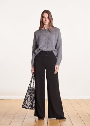 Pantalon noir ample avec ceinture - La Fée Maraboutée - Modalova