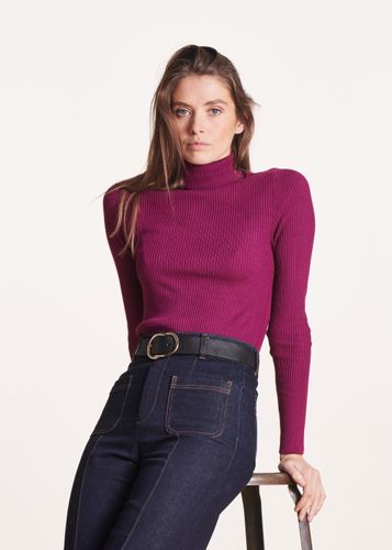 Pull chaussette violet à col roulé - La Fée Maraboutée - Modalova