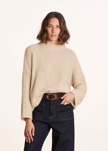 Pull beige oversize en maille irisée - La Fée Maraboutée - Modalova