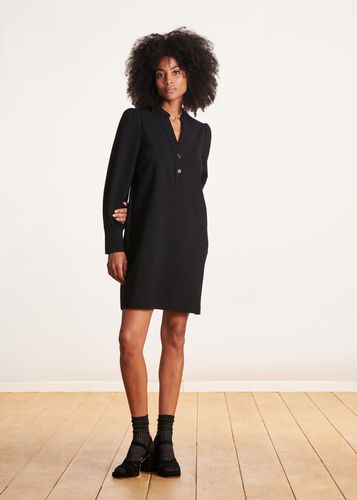 Robe courte droite noire en jersey milano - La Fée Maraboutée - Modalova