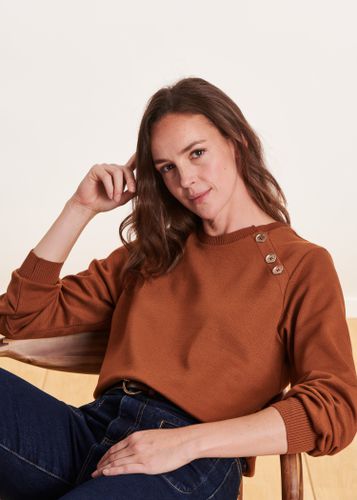 Sweatshirt manches longues terracotta - La Fée Maraboutée - Modalova