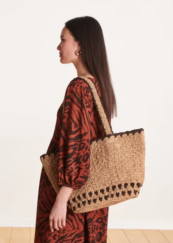 Panier en raphia beige - La Fée Maraboutée - Modalova