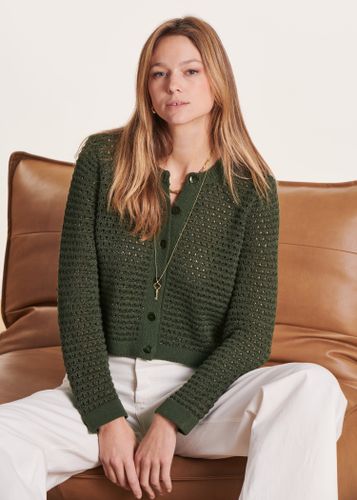 Gilet manches longues en maille col rond - La Fée Maraboutée - Modalova
